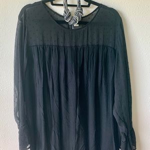 Old Navy Black sheer long sleeve top.